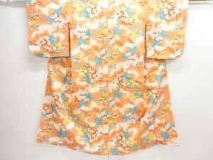 アンティーク　ぼんぼりに花模様長襦袢